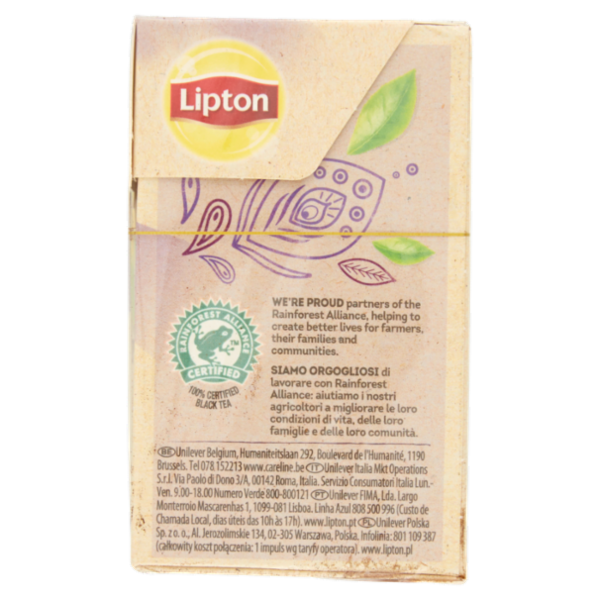 Lipton Té Nero Bio Ceylon 20 Filtri 36 g