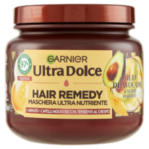 Garnier Ultra Dolce Hair Remedy Maschera Per Capelli Ultra Nutriente, Avocado, 340 Ml