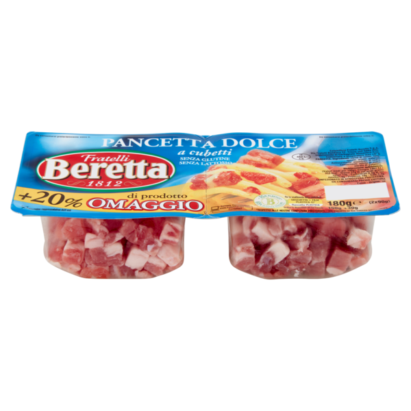Fratelli Beretta Pancetta Dolce a cubetti 2 x 90 g