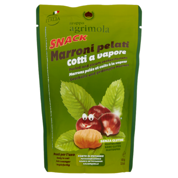 gruppo agrimola Snack Marroni pelati cotti a vapore 100 g