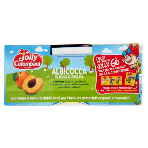 Jolly Colombani Albicocca Succo e Polpa 6 x 200 ml