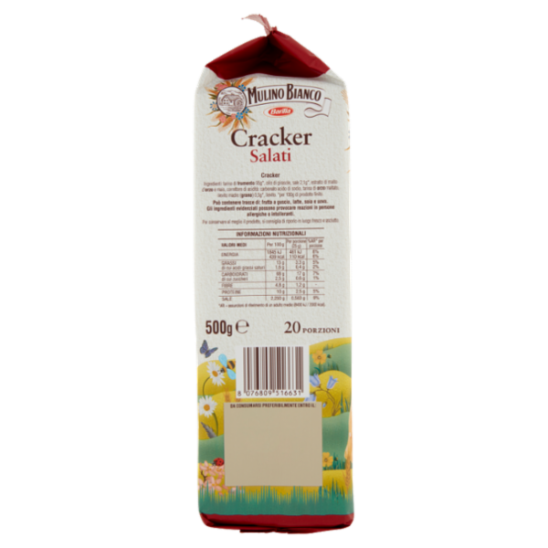 Mulino Bianco Cracker Salati con Farina Sostenibile 500 g