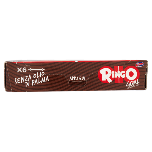 Ringo Goal Cacao Biscotti Farciti con Crema al Cacao Snack Merenda 6 porz 168 g