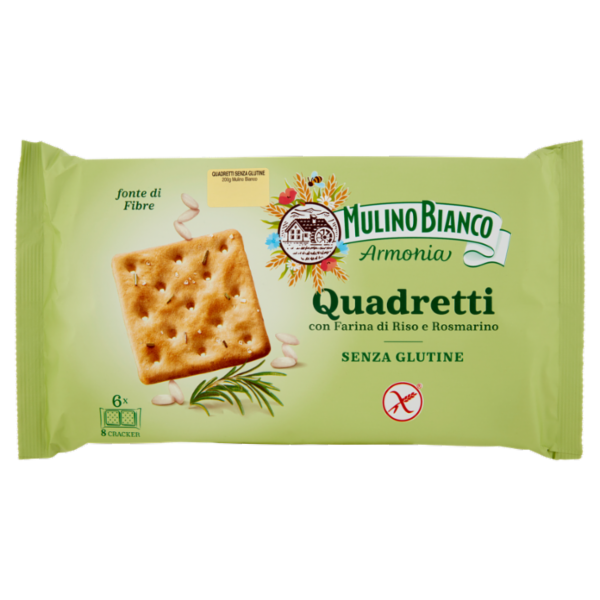 Mulino Bianco Armonia Cracker Senza Glutine Quadretti al Riso e Rosmarino 200g