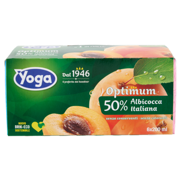 Yoga Optimum 50% Albicocca Italiana 6 x 200 ml