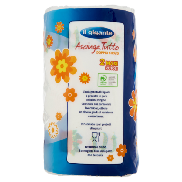 IL GIGANTE Asciuga Tutto Doppio Strato 2 Maxi Rotoli