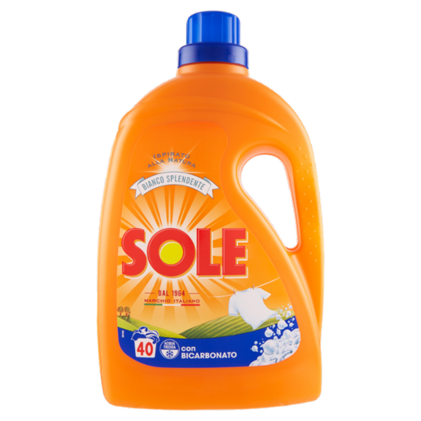 Sole Detersivo lavatrice Bianco Splendente 40 lavaggi 2 L