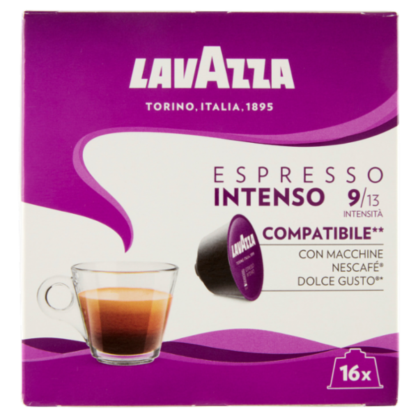 Lavazza Espresso Intenso Compatibile** con Macchine Nescafé Dolce Gusto* 16 x 8 g
