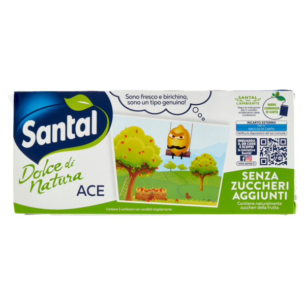 Santàl Dolce di Natura ACE Senza Zuccheri Aggiunti 3 x 200 ml