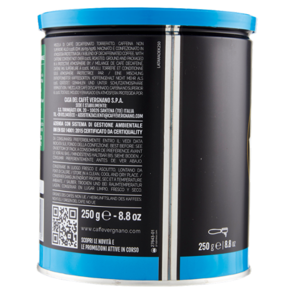 Caffè Vergnano 1882 Decaffeinato Espresso 250 g