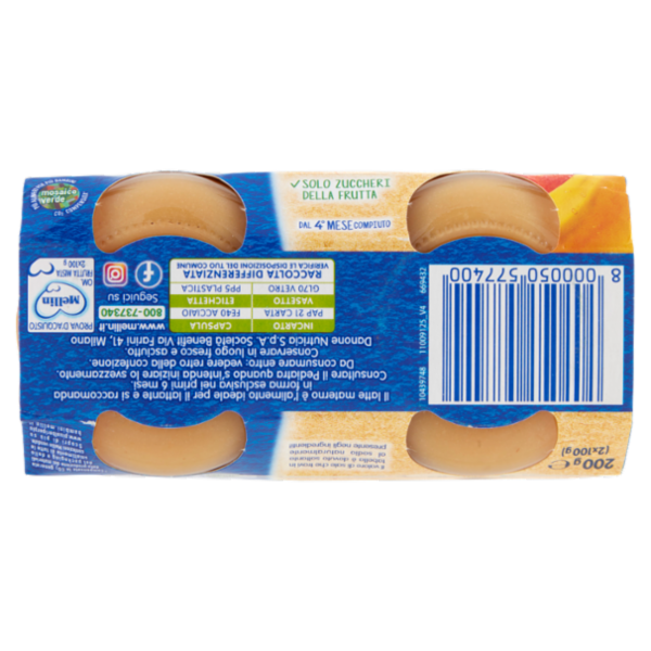 MELLIN Omogeneizzato di Frutta Mista 2 x 100 g