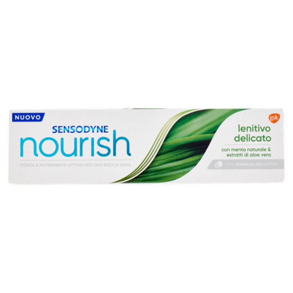 Sensodyne Nourish lenitivo delicato dentifricio con fluoro gusto menta naturale e aloe vera 75 ml