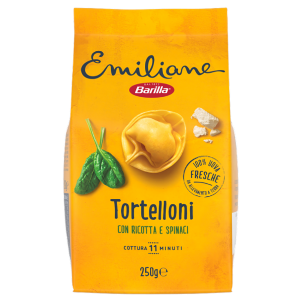 Barilla Emiliane Tortelloni Pasta all'Uovo ripiena con Ricotta e Spinaci 250 g