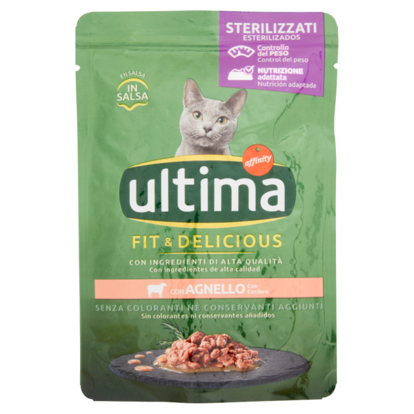 ultima Cat Sterilizzati Fit & Delicious con Agnello in Salsa 85 g