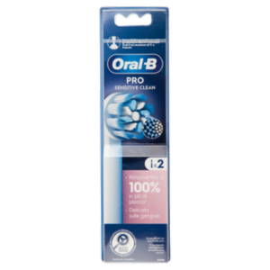 Oral-B Testine Di Ricambio Pro Sensitive Clean Per Spazzolino Elettrico Denti Ricaricabile 2 Pz