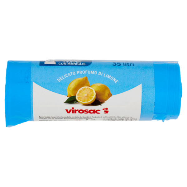 virosac nodybag Sacco Rifiuti al profumo di limone 52x54 cm 30 Litri 15 pz