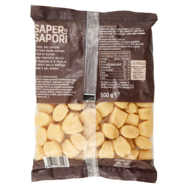 Selex Saper di Sapori Gnocchi Freschi di Patate 500 g