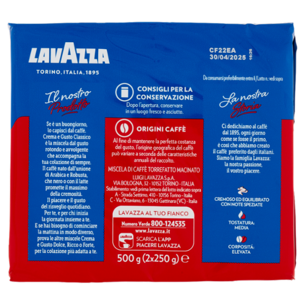 Lavazza crema e gusto Classico Caffè Macinato 2 x 250 g
