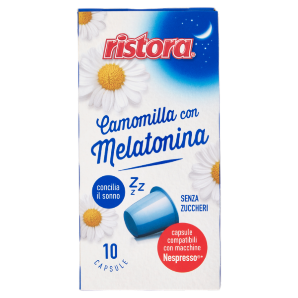 ristora Camomilla con Melatonina capsule compatibili con macchine Nespresso* 10 x 4 g