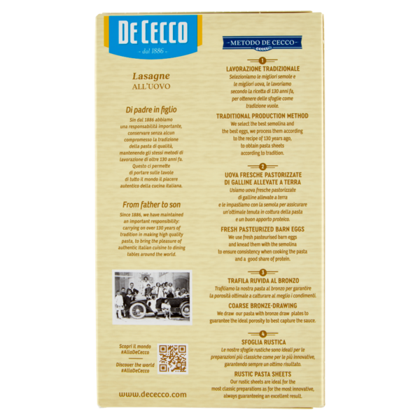 De Cecco Lasagne n°112 all'Uovo 500 g