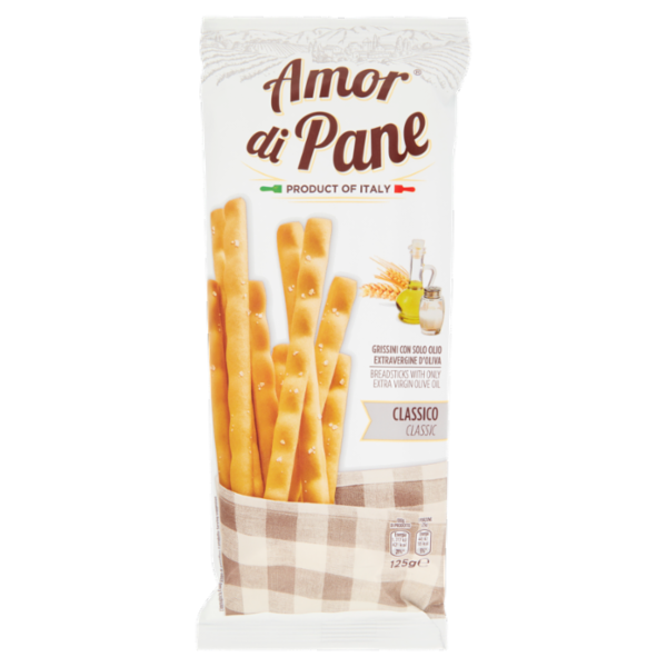 Amor di Pane Grissini con Solo Olio Extravergine d'Oliva Classico 125 g