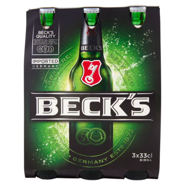 BECK'S Birra pilsner tedesca bottiglia 3x33cl