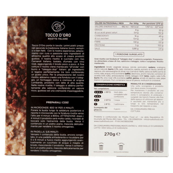 Tocco D'Oro Gran Risotto con fonduta di 