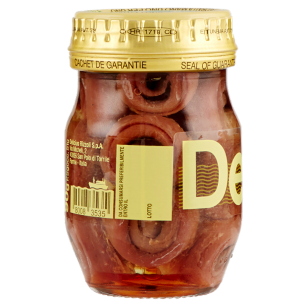 Delicius Filetti di Alici arrotolati in olio di oliva (43%) 90 g
