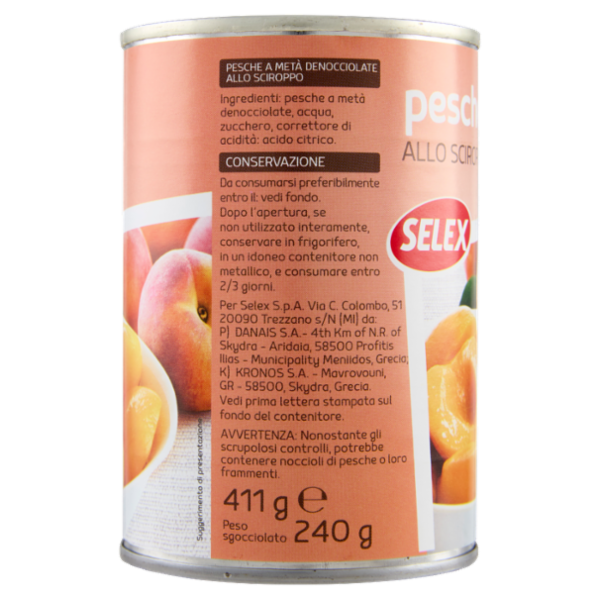 Selex Pesche allo Sciroppo 400 g