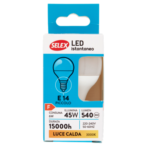 Selex Lampadina Led SMD Minisfera E14 6W