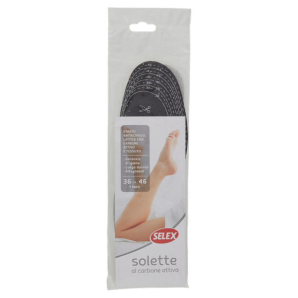 Selex Solette al Carbone Attivo Misura 36-46 2 pezzi