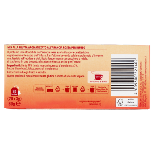 Pompadour Infuso Arancia Rossa bustine 20 x 3 g