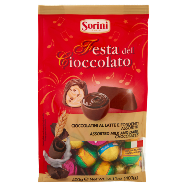 Sorini Festa del Cioccolato Cioccolatini al Latte e Fondenti Assortiti 400 g