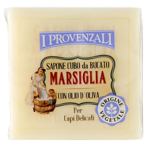 I Provenzali Sapone Cubo da Bucato Marsiglia con Olio d'Oliva 300 g