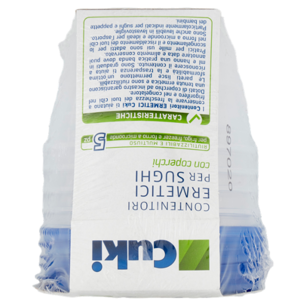 Cuki Conserva Contenitori Ermetici per Sughi con coperchi 200 ml 5 pz