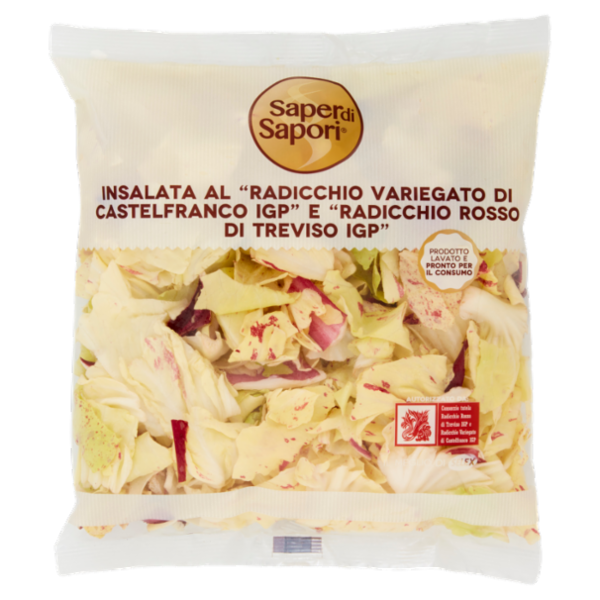 Selex Saper di Sapori Radicchio Variegato IGP e Rosso IGP Lavato e Pronto per il Consumo 200 g