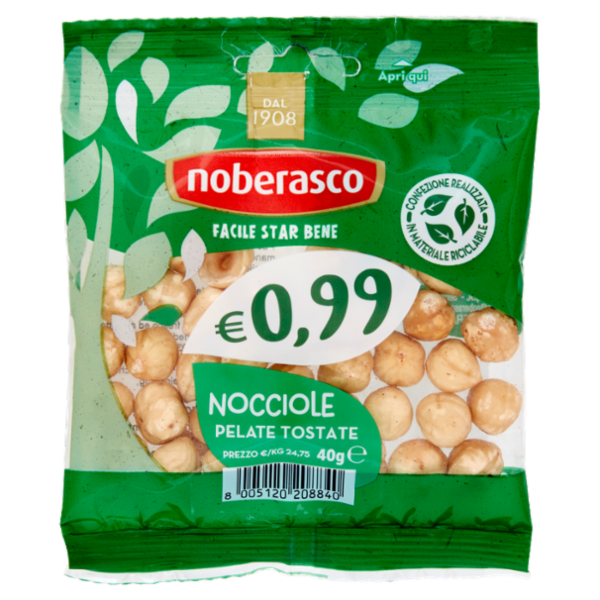 noberasco € 0,99 Nocciole Pelate Tostate 40 g