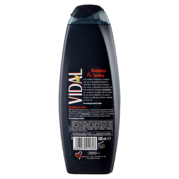 Vidal Energy & Sport Bagnodoccia Ginseng e Guaranà 500 ml