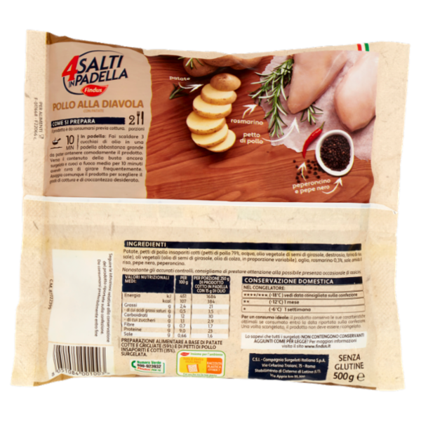 4 Salti in Padella Findus Pollo alla Diavola con Patate 500 g