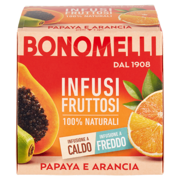 Bonomelli Infusi Fruttosi 100% Naturali Papaya e Arancia 12 Filtri 24 g