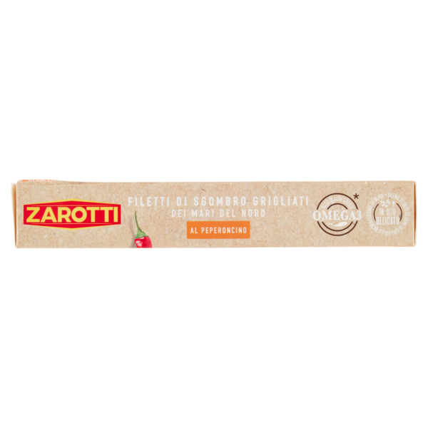 Zarotti Filetti di Sgombro Grigliati dei Mari del Nord al Peperoncino in Olio Delicato 120 g
