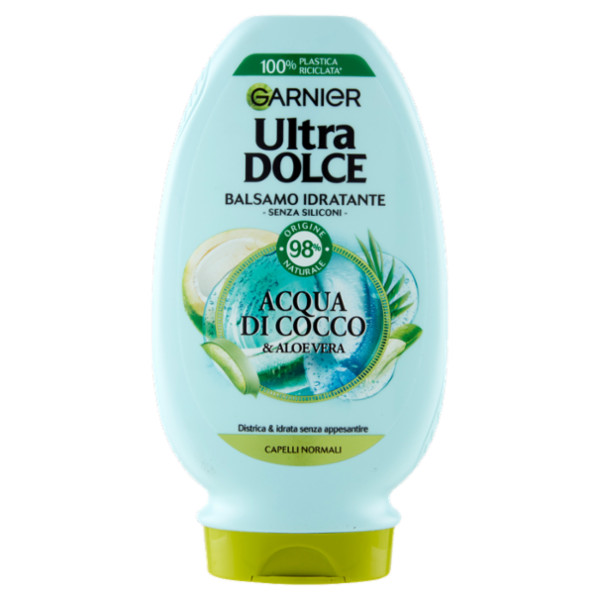 Garnier Ultra Dolce Balsamo Acqua di Cocco & Aloe Vera per capelli ruvidi e disidratati 200 ml