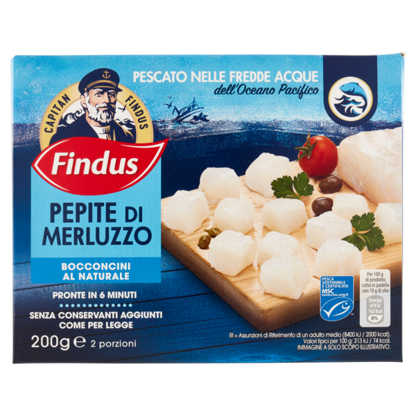 Capitan Findus Pepite di Merluzzo Bocconcini al naturale 200 g