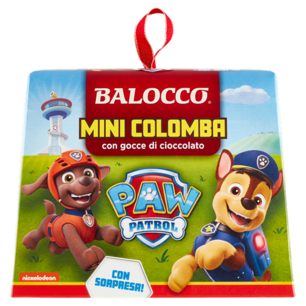 Balocco Mini Colomba con gocce di cioccolato Paw Patrol 100 g