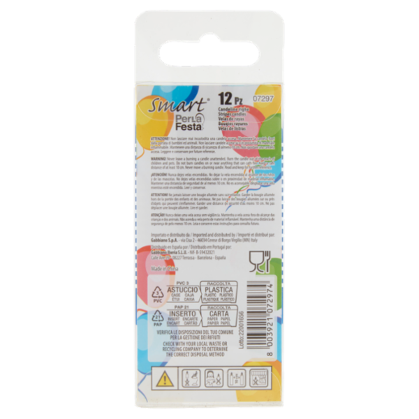 Smart PerLa Festa Candeline Decorate 12 pz