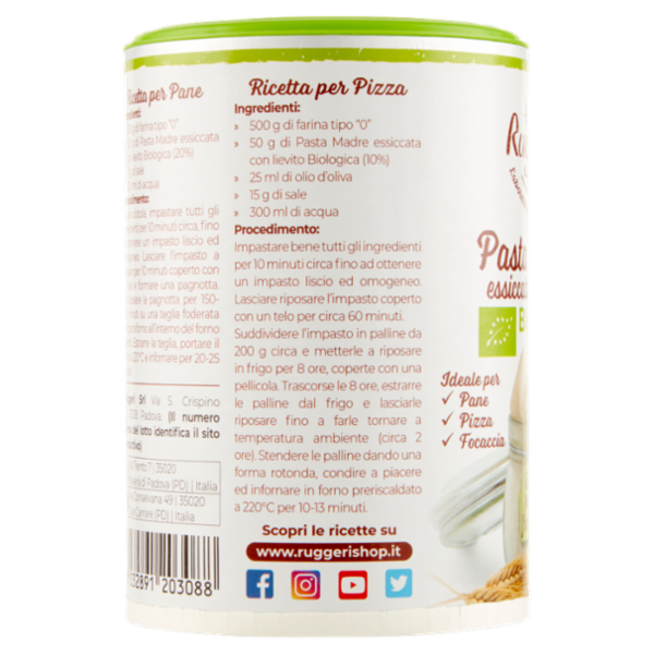 Ruggeri Pasta Madre essiccata con lievito Biologica 200 g