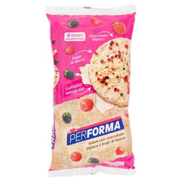 Performa Snack gallette con cioccolato bianco e frutti di bosco - 8 x 16,5 g