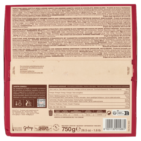 Galup Amarene e Cioccolato 750 g