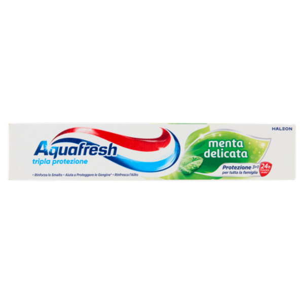 Aquafresh Tripla Protezione dentifricio 3 in 1 gusto menta delicata e protezione denti 75 ml