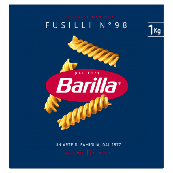 Barilla Pasta Fusilli n.98 100% Grano Italiano 1Kg